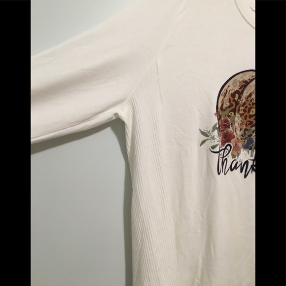 NWT Leopard Pumkin Thankful Long Sleeves Shirt - Picture 5 of 16
